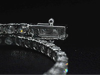 Witgouden tennisarmband 5.14 carat briljant diamanten - afbeelding 7 van  9