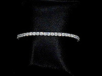Witgouden tennisarmband 5.14 carat briljant diamanten - afbeelding 9 van  9