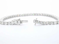 Witgouden tennisarmband briljant 7.50 ct - afbeelding 4 van  7