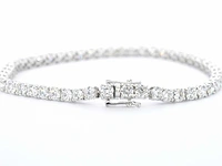Witgouden tennisarmband briljant 7.50 ct - afbeelding 5 van  7