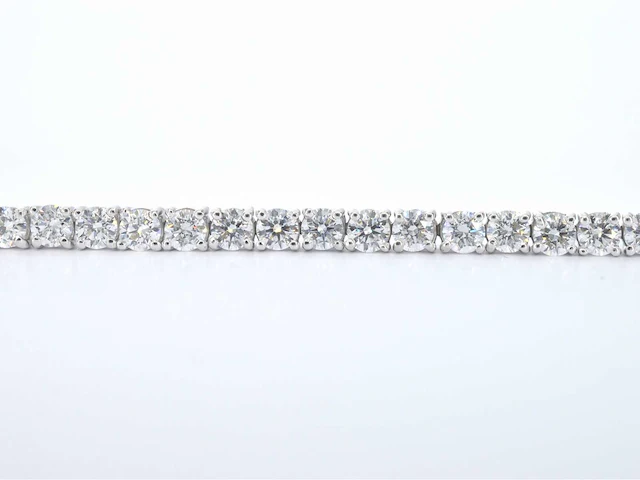 Witgouden tennisarmband briljant 7.50 ct - afbeelding 6 van  7
