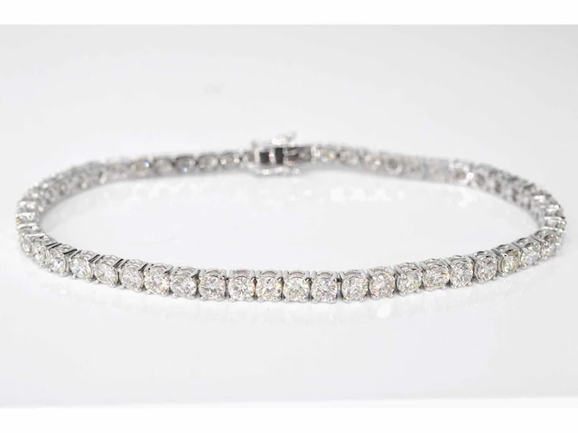Witgouden tennisarmband briljant 8.00 ct - afbeelding 1 van  6