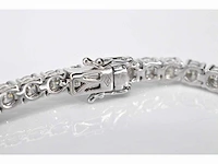 Witgouden tennisarmband briljant 8.00 ct - afbeelding 5 van  6