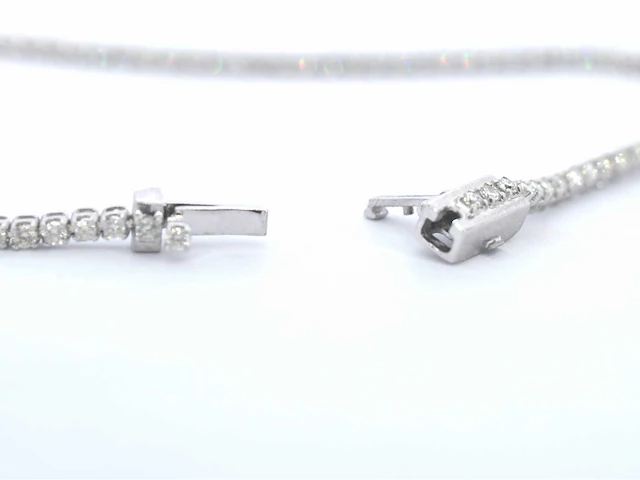Witgouden tennisarmband diamant 1.00 ct - afbeelding 5 van  8