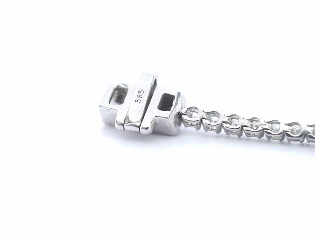 Witgouden tennisarmband diamant 1.00 ct - afbeelding 6 van  8