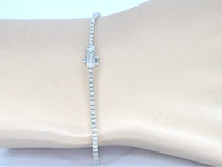 Witgouden tennisarmband diamant 1.00 ct - afbeelding 7 van  8
