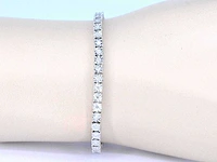 Witgouden tennisarmband diamant 1.20 ct - afbeelding 3 van  7