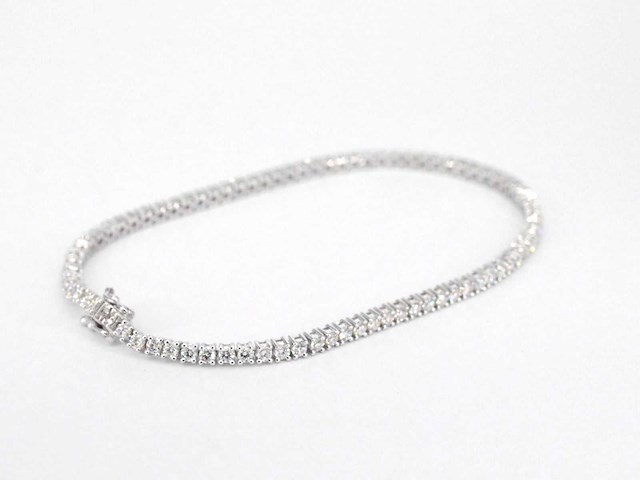 Witgouden tennisarmband diamant 3.00 ct - afbeelding 7 van  10