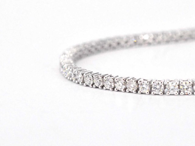 Witgouden tennisarmband diamant 3.00 ct - afbeelding 10 van  10