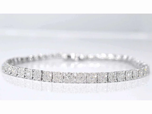 Witgouden tennisarmband diamant 3.00 ct - afbeelding 1 van  8