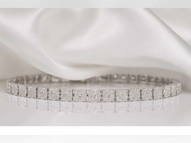 Witgouden tennisarmband diamant 3.00 ct - afbeelding 3 van  8