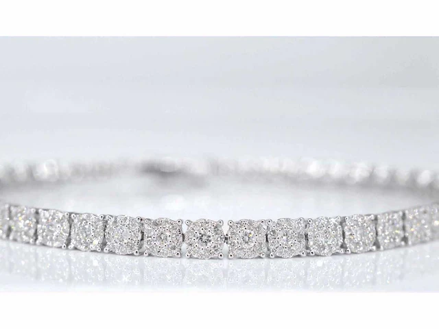 Witgouden tennisarmband diamant 3.00 ct - afbeelding 4 van  8