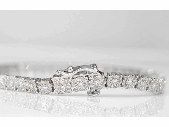 Witgouden tennisarmband diamant 3.00 ct - afbeelding 5 van  8