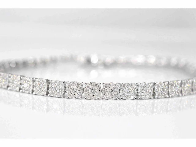 Witgouden tennisarmband diamant 3.00 ct - afbeelding 6 van  8