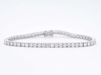 Witgouden tennisarmband diamant 6.30 ct - afbeelding 4 van  10