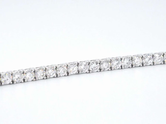 Witgouden tennisarmband diamant 6.30 ct - afbeelding 7 van  10