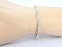Witgouden tennisarmband diamant 7.00 ct - afbeelding 2 van  7