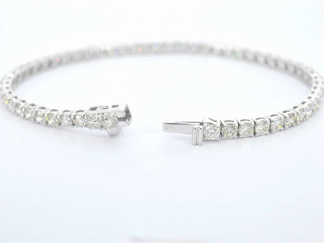 Witgouden tennisarmband diamant 7.00 ct - afbeelding 5 van  7