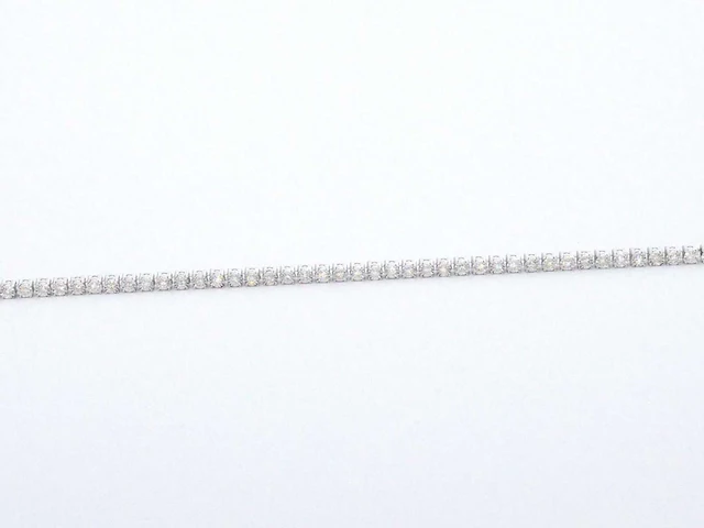 Witgouden tennisarmband diamant - afbeelding 3 van  6