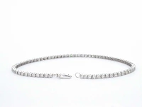 Witgouden tennisarmband diamant - afbeelding 5 van  6