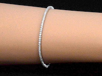 Witgouden tennisarmband met 1.50 carat diamanten - afbeelding 2 van  7