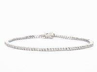 Witgouden tennisarmband met 1.50 carat diamanten