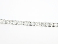 Witgouden tennisarmband met 16.20 carat diamant - afbeelding 6 van  9
