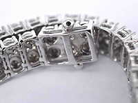 Witgouden tennisarmband met 2 rijen diamanten 1.50 carat - afbeelding 6 van  8
