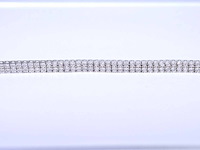 Witgouden tennisarmband met 2 rijen diamanten 1.50 carat - afbeelding 5 van  6