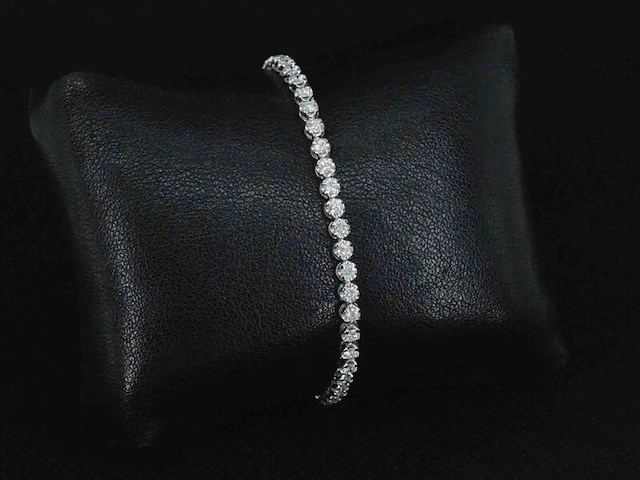 Witgouden tennisarmband met 2.00 carat briljant geslepen diamanten - afbeelding 1 van  9
