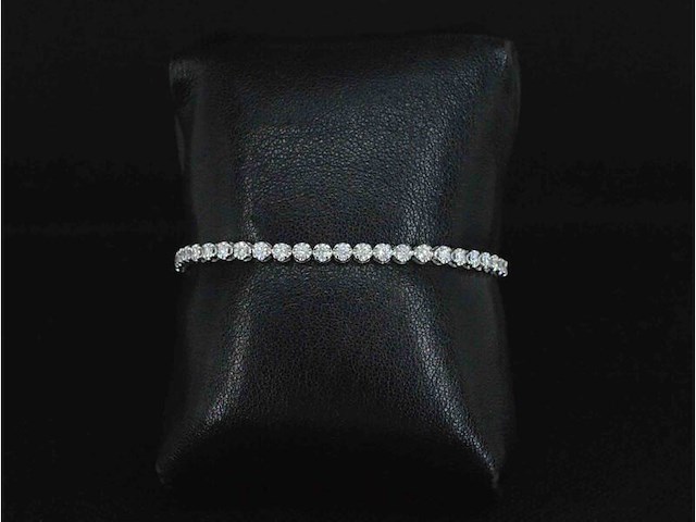 Witgouden tennisarmband met 2.00 carat briljant geslepen diamanten - afbeelding 3 van  9