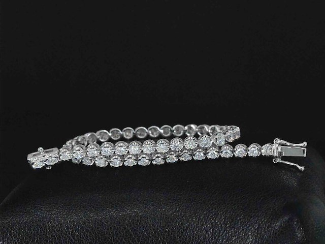 Witgouden tennisarmband met 2.00 carat briljant geslepen diamanten - afbeelding 6 van  9