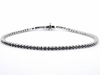Witgouden tennisarmband met 2.80 carat aan zwarte diamanten