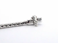 Witgouden tennisarmband met 2.80 carat aan zwarte diamanten - afbeelding 7 van  10
