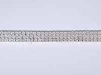 Witgouden tennisarmband met 3 rijen diamanten 2.25 carat - afbeelding 3 van  8