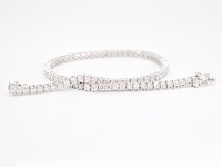 Witgouden tennisarmband met 3.00 carat diamanten - afbeelding 1 van  11
