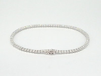 Witgouden tennisarmband met 3.00 carat diamanten - afbeelding 5 van  11