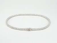 Witgouden tennisarmband met 3.00 carat diamanten - afbeelding 5 van  11