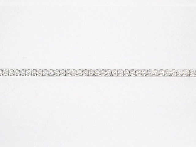 Witgouden tennisarmband met 3.00 carat diamanten - afbeelding 7 van  11