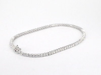 Witgouden tennisarmband met 3.00 carat diamanten - afbeelding 8 van  11