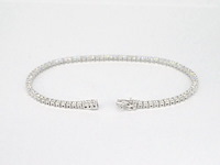 Witgouden tennisarmband met 3.00 carat diamanten - afbeelding 4 van  9