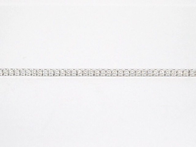 Witgouden tennisarmband met 3.00 carat diamanten - afbeelding 5 van  9