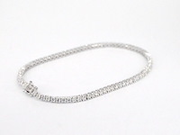 Witgouden tennisarmband met 3.00 carat diamanten - afbeelding 6 van  9
