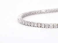 Witgouden tennisarmband met 3.00 carat diamanten - afbeelding 9 van  9
