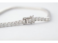 Witgouden tennisarmband met 4.00 carat diamanten - afbeelding 3 van  6