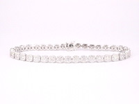 Witgouden tennisarmband met 5.00 carat diamanten