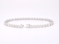 Witgouden tennisarmband met 5.00 carat diamanten - afbeelding 4 van  9