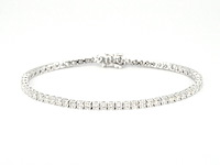Witgouden tennisarmband met 5.00 carat natuurlijke briljant geslepen diamanten