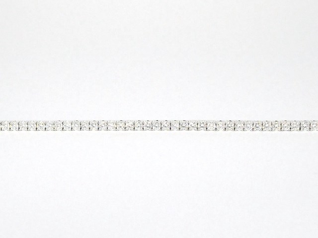 Witgouden tennisarmband met 5.00 carat natuurlijke briljant geslepen diamanten - afbeelding 6 van  10