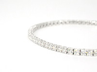 Witgouden tennisarmband met 5.00 carat natuurlijke briljant geslepen diamanten - afbeelding 7 van  9